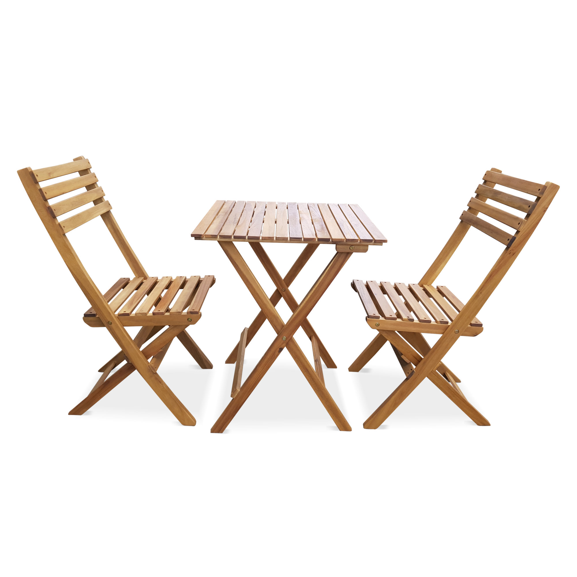 FIGUERES 2 Seater Wood Bistro Garden Set Foldable