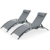 AFlounge LOUISA Sun Loungers Black/Grey aluminium